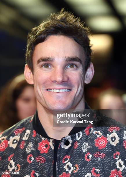 Max Evans attends the 'I, Tonya' UK premiere held at The Curzon Mayfair on February 15, 2018 in London, England.