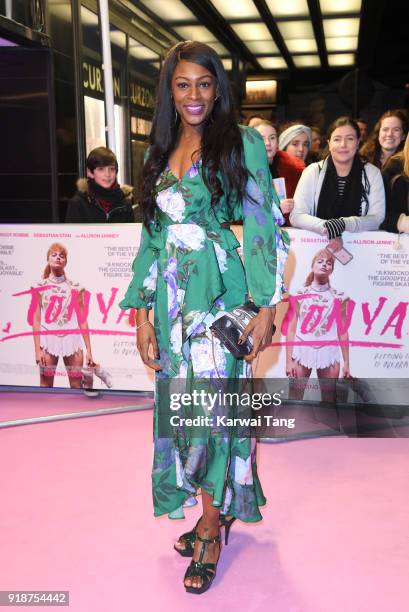 Perri Shakes-Drayton attends the 'I, Tonya' UK premiere held at The Curzon Mayfair on February 15, 2018 in London, England.