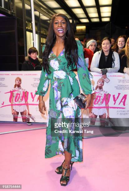 Perri Shakes-Drayton attends the 'I, Tonya' UK premiere held at The Curzon Mayfair on February 15, 2018 in London, England.