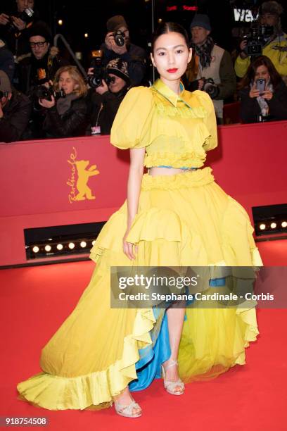 Japanese actress Fumi Nikaido attends the Opening Ceremony & 'Isle of Dogs' premiere during the 68th Berlinale International Film Festival Berlin at...