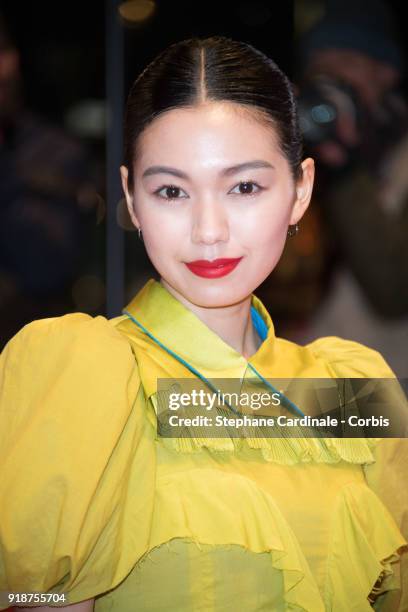 Japanese actress Fumi Nikaido attends the Opening Ceremony & 'Isle of Dogs' premiere during the 68th Berlinale International Film Festival Berlin at...