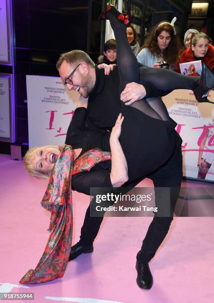 Cheryl Baker and Dan Whiston attend the 'I, Tonya' UK premiere held at The Curzon Mayfair on February 15, 2018 in London, England.