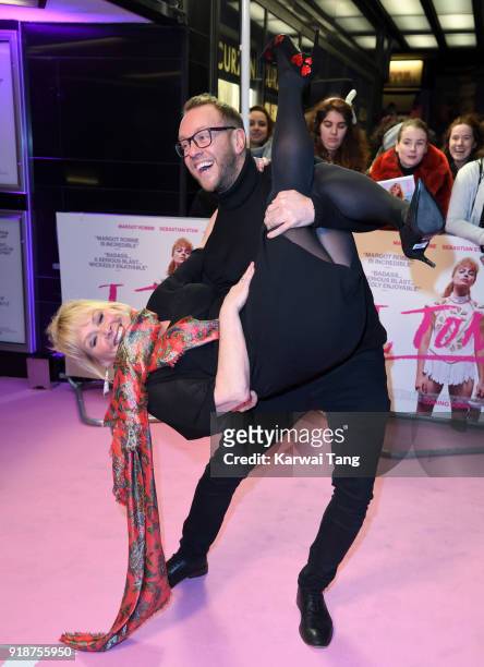 Cheryl Baker and Dan Whiston attend the 'I, Tonya' UK premiere held at The Curzon Mayfair on February 15, 2018 in London, England.