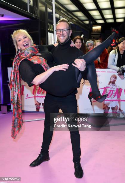 Cheryl Baker and Dan Whiston attend the 'I, Tonya' UK premiere held at The Curzon Mayfair on February 15, 2018 in London, England.