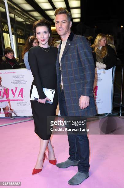 Candice Brown and Matt Evers attend the 'I, Tonya' UK premiere held at The Curzon Mayfair on February 15, 2018 in London, England.