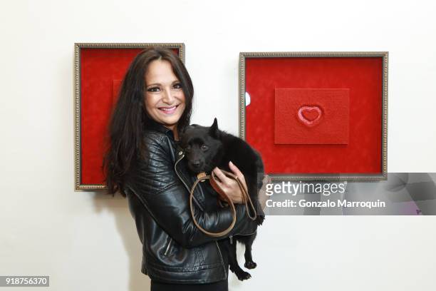 Emma Snowdon Jones during Pioneering Artist Bettina Werner's Exhibition, at ABXY Gallery on February 13, 2018 in New York City.
