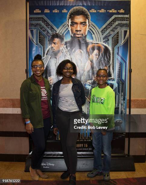 Boys & Girls Club of Greater Houston members receive the celebrity treatment at an advanced IMAX screening of "Black Panther" hosted by IMAX, Regal...