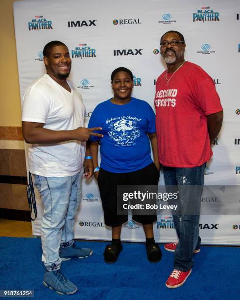 Boys & Girls Club of Greater Houston members receive the celebrity treatment at an advanced IMAX screening of "Black Panther" hosted by IMAX, Regal...