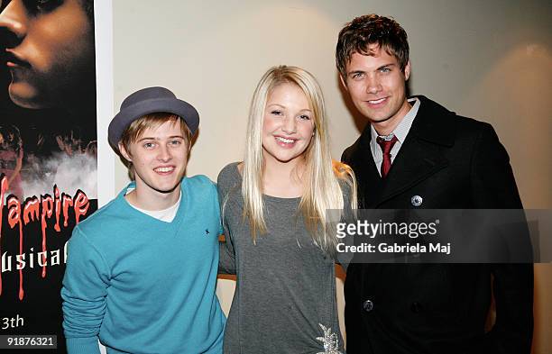 Lucas Grabeel, Adrian Slade and Drew Seeley attend "I Kissed A Vampire" web series premiere at Landmark's Sunshine Cinema on October 13, 2009 in New...
