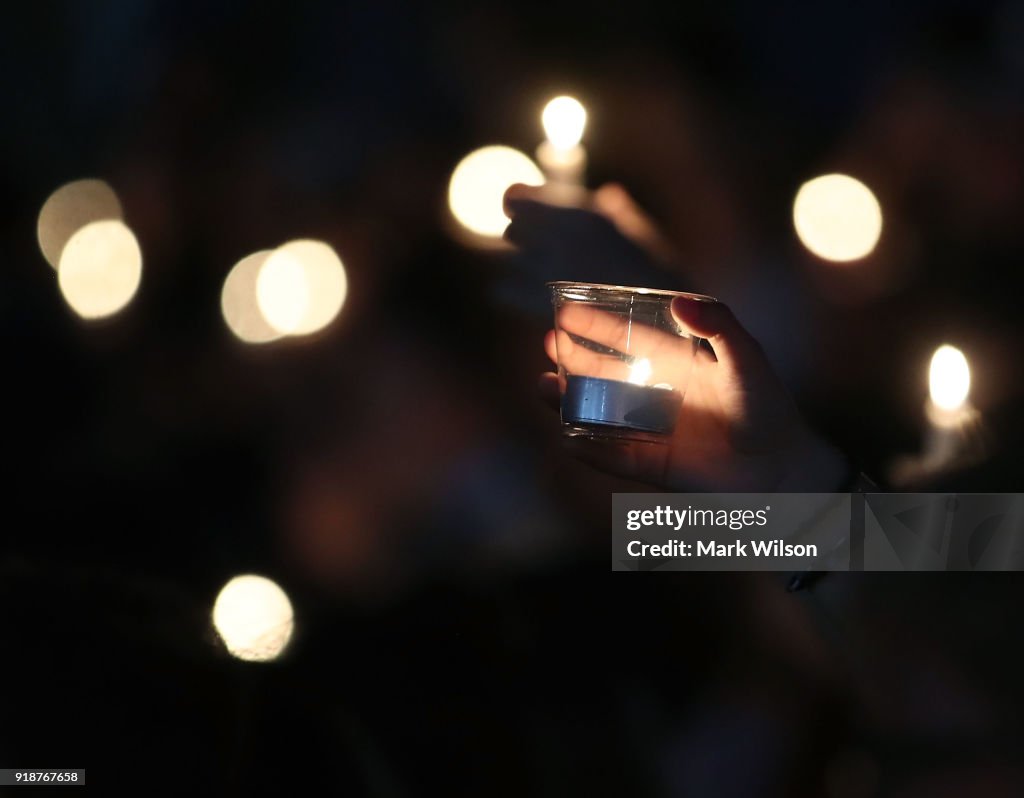 Florida Town Of Parkland In Mourning, After Shooting At Marjory Stoneman Douglas High School Kills 17