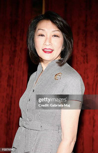 Connie Chung attends Lighthouse International's Henry A. Grunwald Award For Public Service luncheon at The Metropolitan Club on October 13, 2009 in...