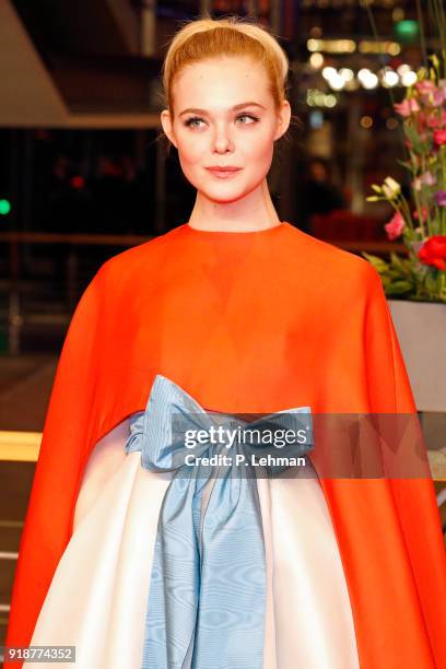 Elle Fanning photographed at the Opening Night of the Berlin Film Festival and premiere of 'Isle Of Dogs' during the 68th Berlin Film Festival at the...