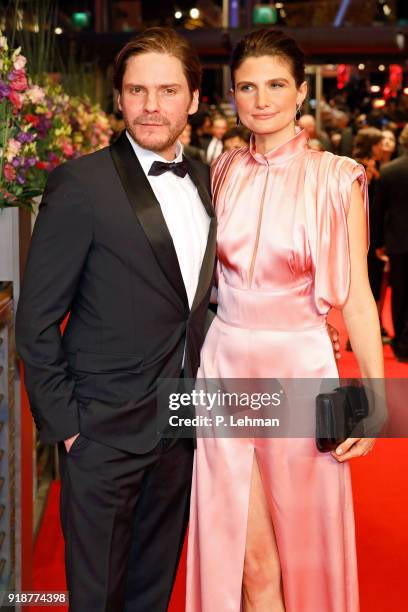 Daniel Bruhl and wife Felicitas Rombold photographed at the Opening Night of the Berlin Film Festival and premiere of 'Isle Of Dogs' during the 68th...