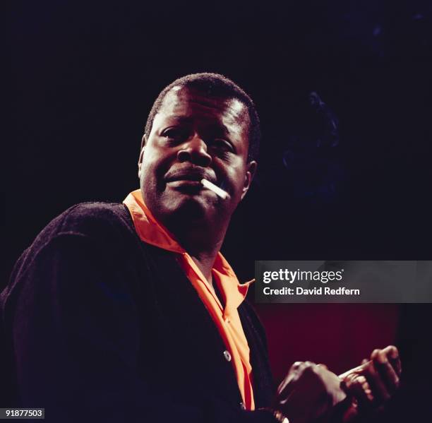 Oscar Peterson performs on stage in the 1970's.