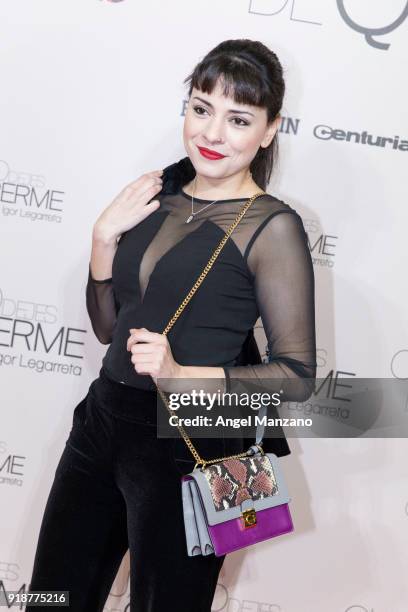 Ana Arias attends 'Cuando Dejes De Quererme' Madrid Premiere on February 15, 2018 in Madrid, Spain.