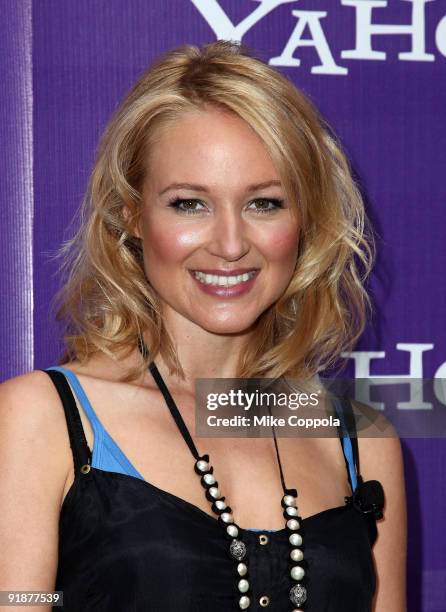 Singer Jewel attends the It's Y!ou Yahoo! yodel competition at Military Island, Times Square on October 13, 2009 in New York City.