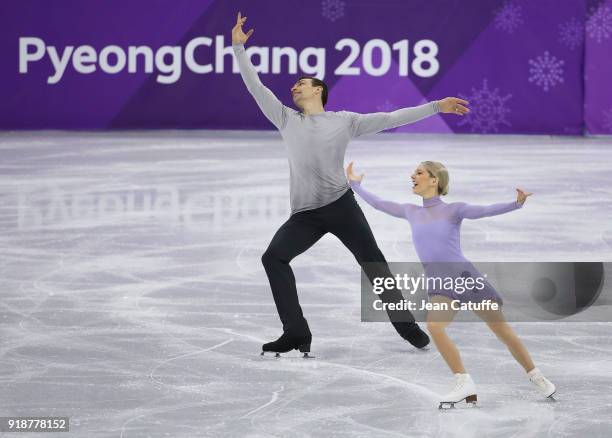 Alexa Scimeca Knierim and Chris Knierim of USA during the Figure Skating Pair Skating Free Program on day six of the PyeongChang 2018 Winter Olympic...