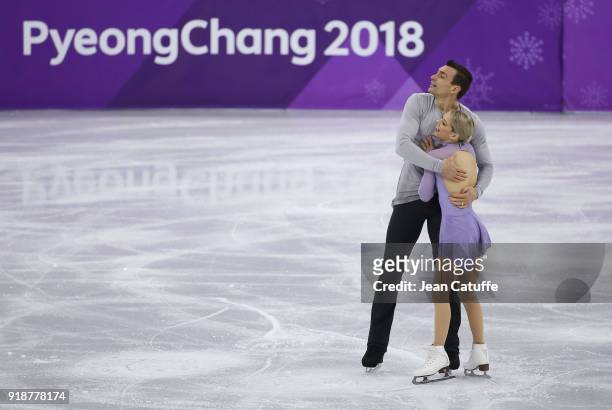 Alexa Scimeca Knierim and Chris Knierim of USA during the Figure Skating Pair Skating Free Program on day six of the PyeongChang 2018 Winter Olympic...