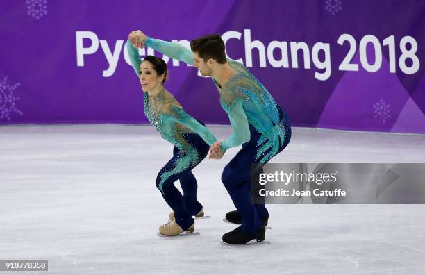 Nicole Della Monica and Matteo Guarise of Italy during the Figure Skating Pair Skating Free Program on day six of the PyeongChang 2018 Winter Olympic...