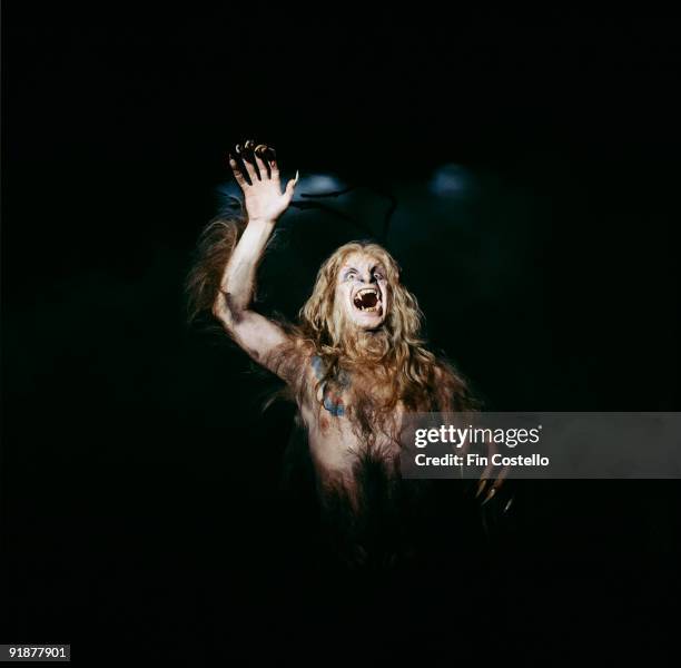 Ozzy Osbourne dressed as a werewolf for the cover of his album 'Bark at the Moon' in September 1983.