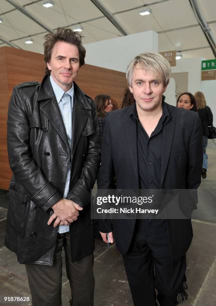 John Taylor and Nick Rhodes of Duran Duran attend the Frieze Art Fair private view at Regent's Park on October 14, 2009 in London, England.