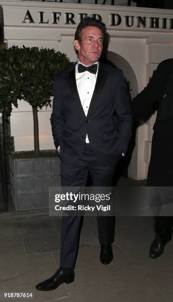 Dennis Quaid attends the Dunhill & GQ pre-BAFTA filmmakers dinner and party co-hosted by Andrew Maag & Dylan Jones at Bourdon House on February 15,...