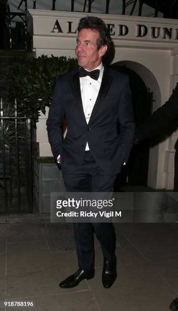 Dennis Quaid attends the Dunhill & GQ pre-BAFTA filmmakers dinner and party co-hosted by Andrew Maag & Dylan Jones at Bourdon House on February 15,...