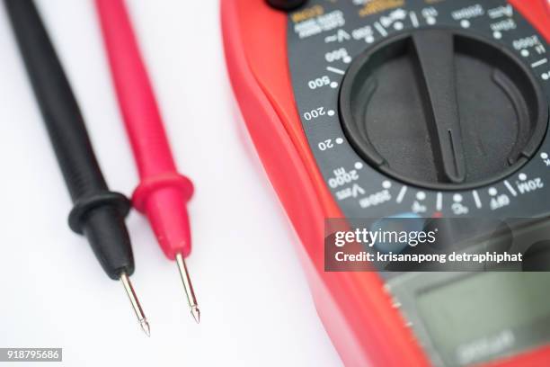electronic clamp meter - voltmeter stock pictures, royalty-free photos & images