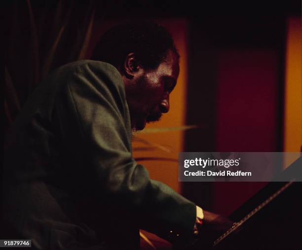 Thelonious Monk performs on stage at the Monterey Jazz Festival held in Monterey, California in September 1972.