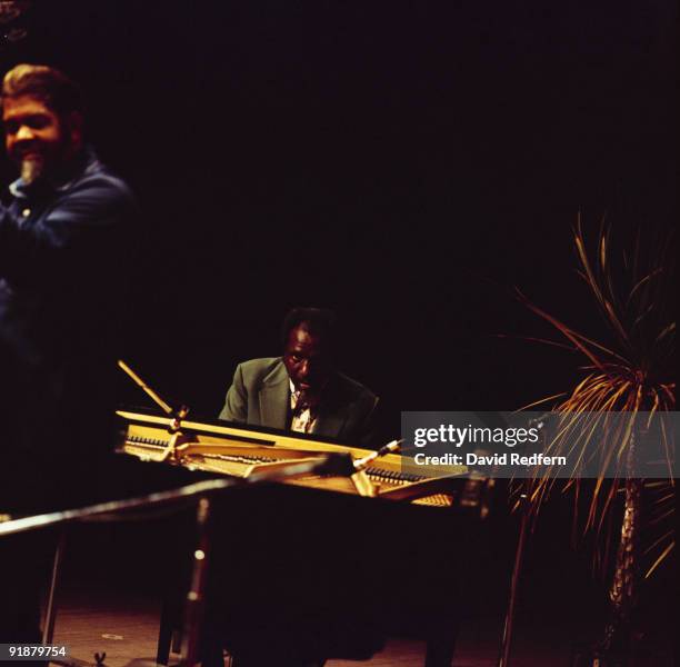 Thelonious Monk performs on stage at the Monterey Jazz Festival held in Monterey, California in September 1972.