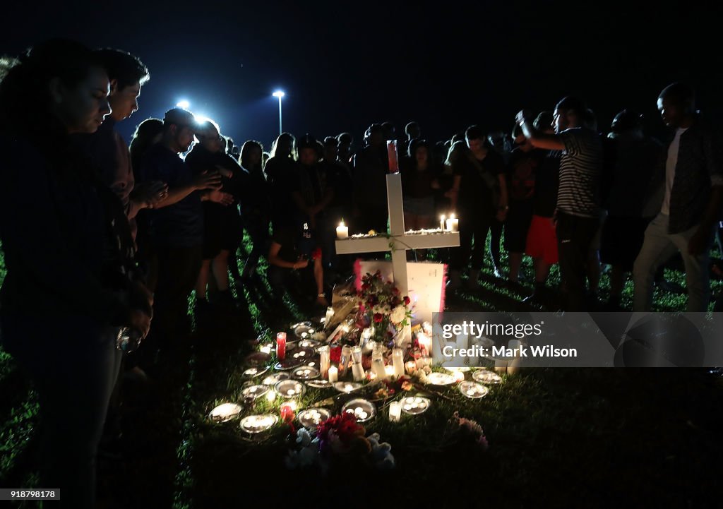 Florida Town Of Parkland In Mourning, After Shooting At Marjory Stoneman Douglas High School Kills 17