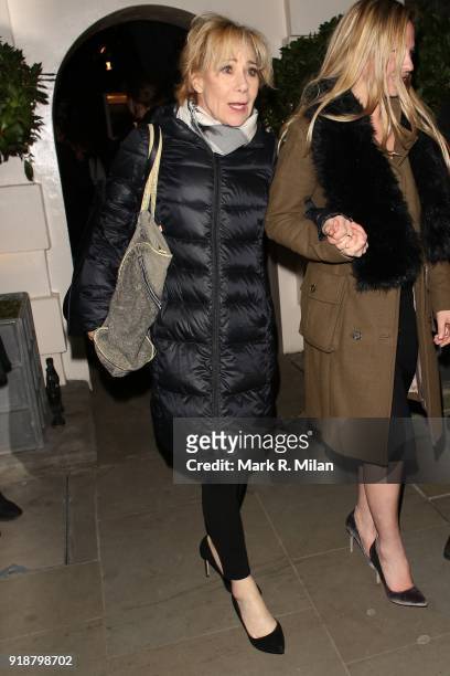 Zoe Wanamaker attending the Dunhill and Dylan Jones Pre-BAFTA Filmmakers Dinner on February 15, 2018 in London, England.