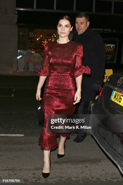 Charlotte Riley attending the Dunhill and Dylan Jones Pre-BAFTA Filmmakers Dinner on February 15, 2018 in London, England.