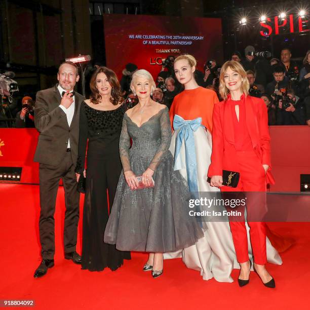 German actor Wotan Wilke Moehring, German actress Iris Berben, British actress Helen Mirren, US actress Elle Fanning and German actress Heike...