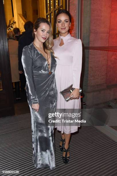 Laura Osswald, Janina Uhse during the Berlin Opening Night by GALA and UFA Fiction at Das Stue on February 15, 2018 in Berlin, Germany.