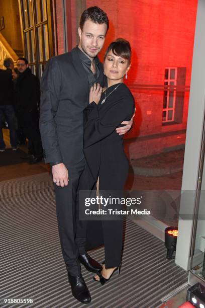 Nazan Eckes and her husband Julian Khol during the Berlin Opening Night by GALA and UFA Fiction at Das Stue on February 15, 2018 in Berlin, Germany.