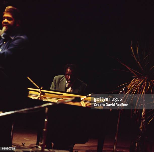 Thelonious Monk performs on stage at the Monterey Jazz Festival held in Monterey, California in September 1972.