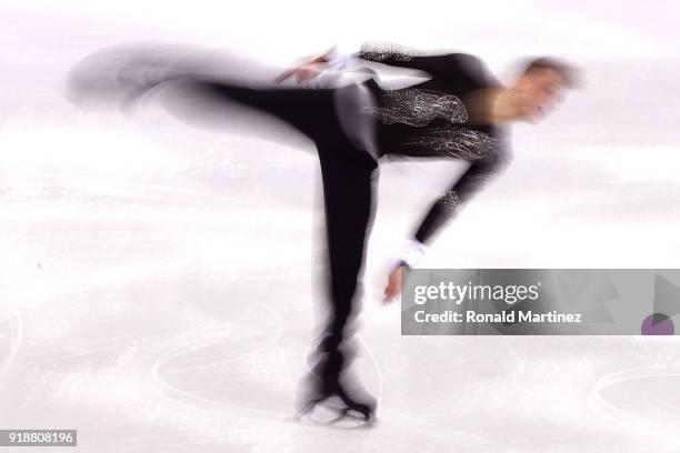 Michal Brezina of the Czech Republic competes during the Men's Single Skating Short Program at Gangneung Ice Arena on February 16, 2018 in Gangneung,...