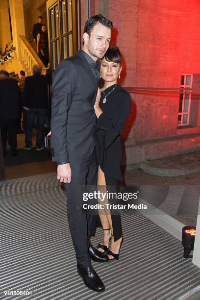 Nazan Eckes and her husband Julian Khol during the Berlin Opening Night by GALA and UFA Fiction at Das Stue on February 15, 2018 in Berlin, Germany.