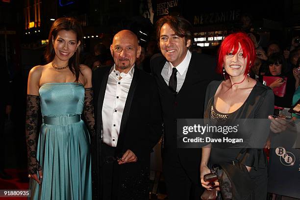 2nd L-R Sir Ben Kingsley, Jonathan Ross and Jane Goldman attend the opening gala premiere of Fantastic Mr Fox during the The Times BFI London Film...