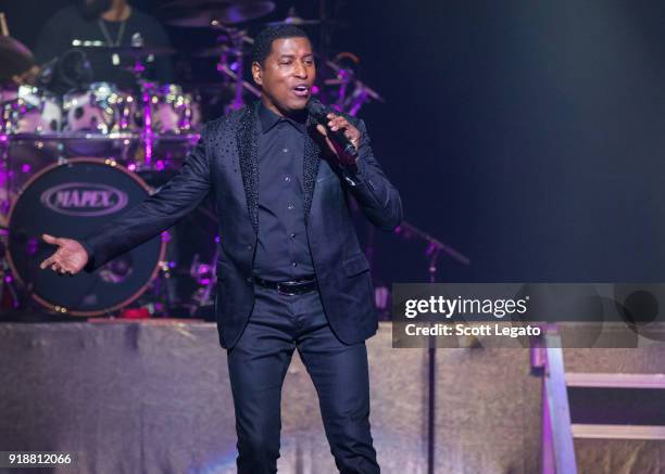 Singer Babyface performs at The Soundboard, Motor City Casino on February 15, 2018 in Detroit, Michigan.