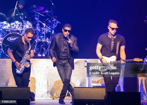 Singer Babyface performs at The Soundboard, Motor City Casino on February 15, 2018 in Detroit, Michigan.