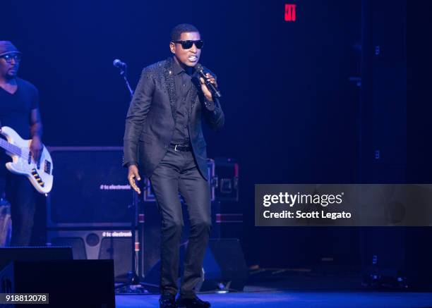 Singer Babyface performs at The Soundboard, Motor City Casino on February 15, 2018 in Detroit, Michigan.