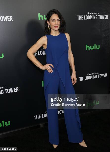 Actress Annie Parisse attends Hulu's "The Looming Tower" series premiere at Paris Theatre on February 15, 2018 in New York City.
