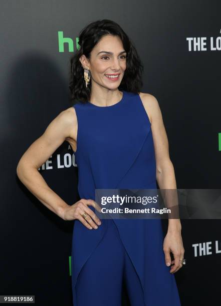 Actress Annie Parisse attends Hulu's "The Looming Tower" series premiere at Paris Theatre on February 15, 2018 in New York City.