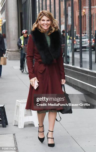 Lori Loughlin is seen on February 15, 2018 in New York City.