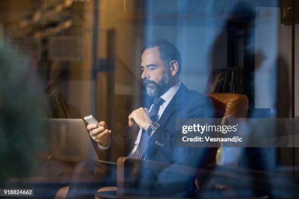 mature businessman - senior using laptop stock pictures, royalty-free photos & images