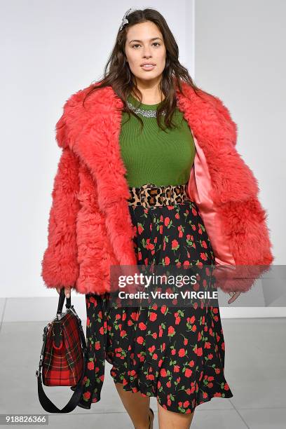 Ashley Graham walks the runway at the Michael Kors Ready to Wear Fall/Winter 2018-2019 fashion show during New York Fashion Week on February 14, 2018...