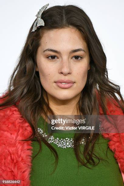 Ashley Graham walks the runway at the Michael Kors Ready to Wear Fall/Winter 2018-2019 fashion show during New York Fashion Week on February 14, 2018...