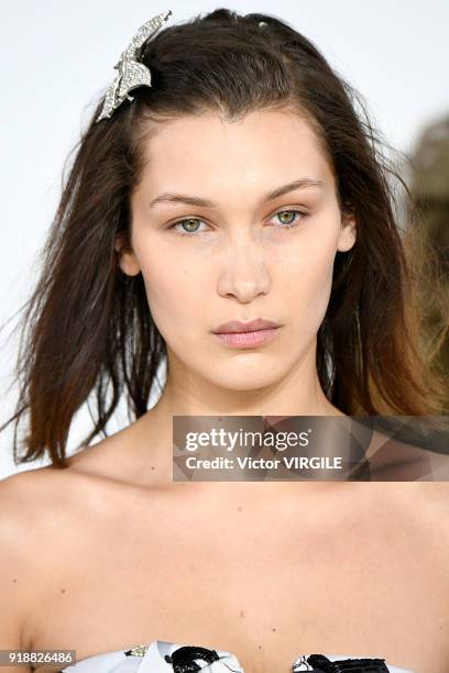 Bella Hadid walks the runway at the Michael Kors Ready to Wear Fall/Winter 2018-2019 fashion show during New York Fashion Week on February 14, 2018...